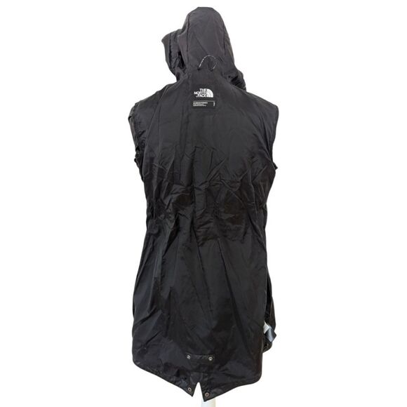 The North Face Women's S Black Windbreaker Mid Length Jacket Hooded Dual Zippers - Picture 7 of 10